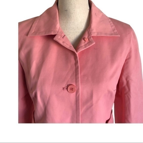 Ann Taylor LOFT Salmon Spring Fall Trench Coat Size S - Picture 9 of 10